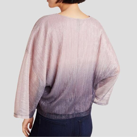 Anthropologie Serena Metallic Ombre Top Size XS LIKE NEW - Picture 4 of 8